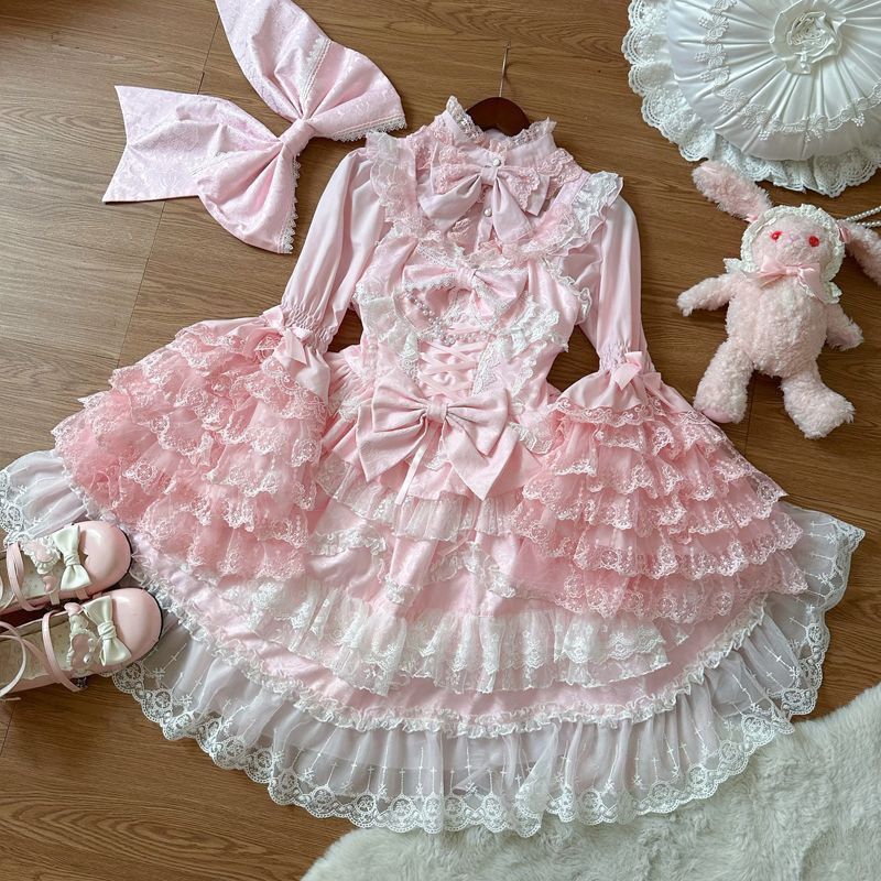 【今日限定】ロリータドレス 華やかな花嫁JSK ストラップドレス 女性用