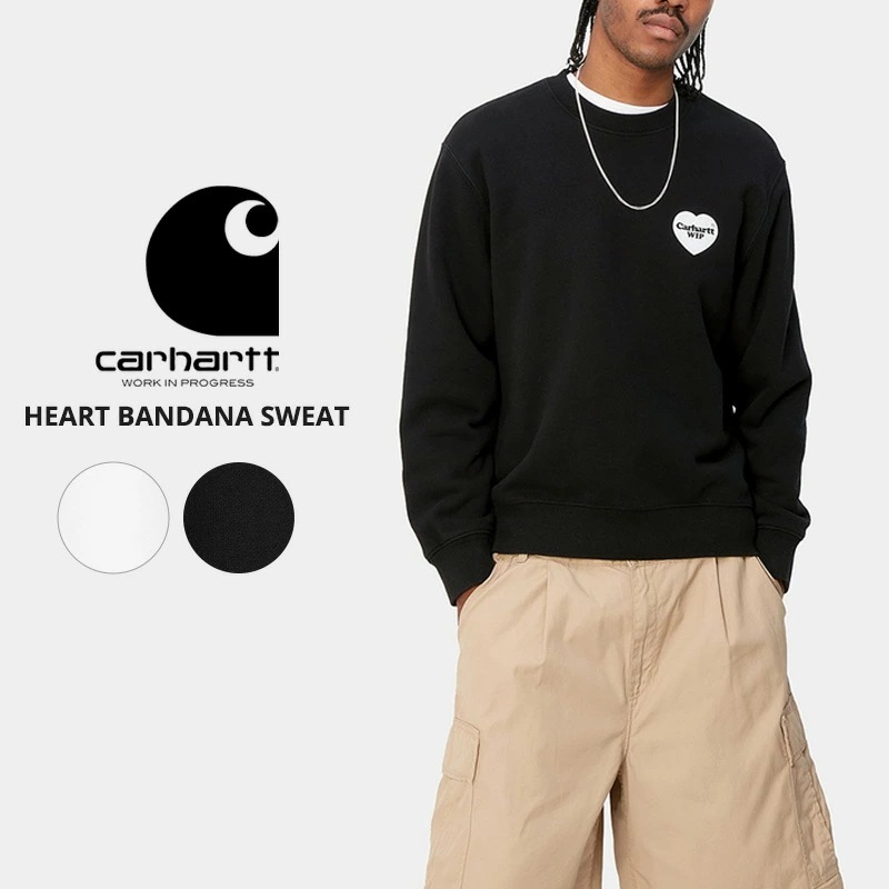 カーハート ダブリューアイピー トレーナー スウェット Carhartt WIP HEART BANDANA SWEAT i033246 ハート バンダナ柄 メンズ 長袖 クルーネック トップス