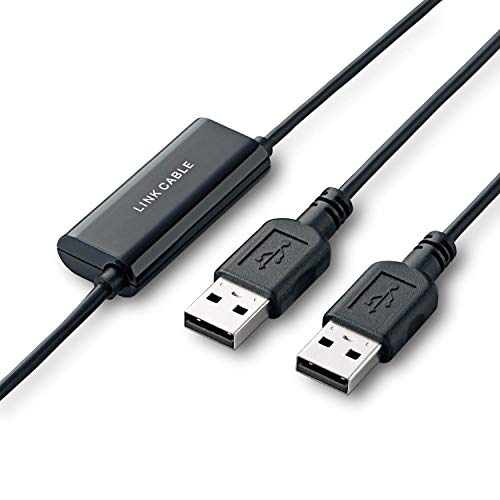 エレコム リンクケーブル PC自動切替器 引越し等のデータ移行に 【コピー&ペースト/ドラッグ&ドロ