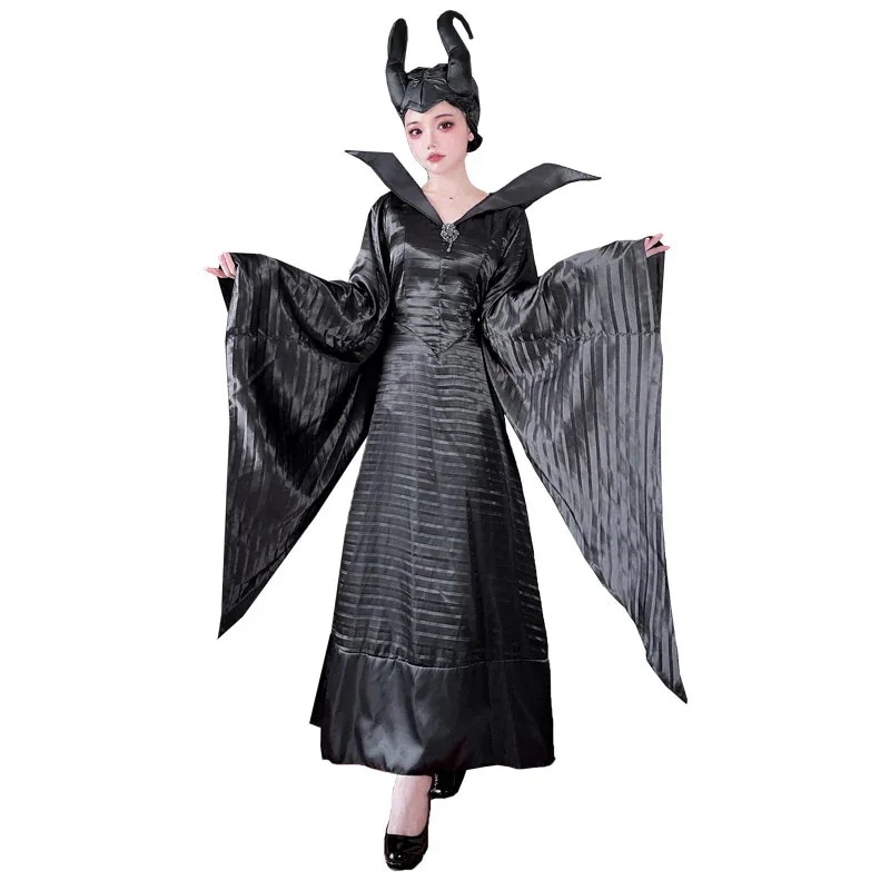 ハロウィン 大人用 コスプレ衣装 マレフィセント 黒 魔女 コスチューム ウィザード 魔女 コスチューム ヴァンパイア デーモン