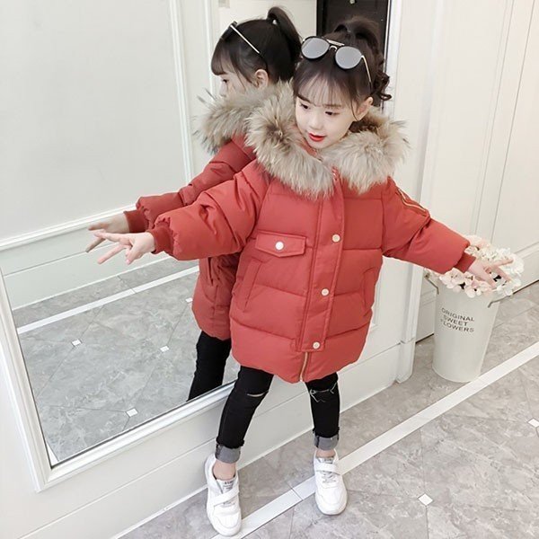 中綿コートキッズ子服女の子秋冬冬服子コートアウター厚ダウン風コートキッズコートロングコート中綿ジャケ