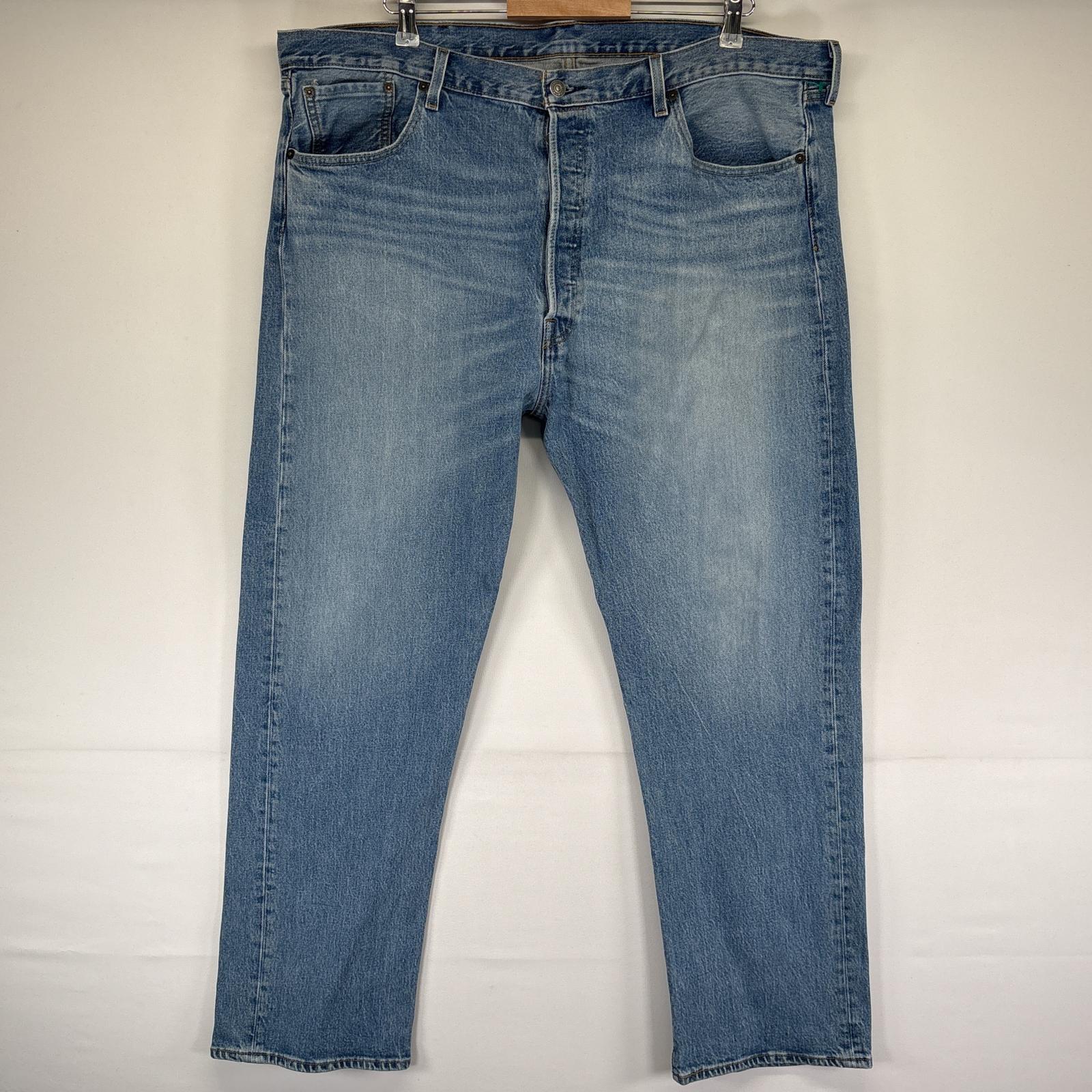 古着 デニムパンツ 501 ストレート ひげ ジーンズ ジーパン 5ポケット 長ズボン 大きいサイズ w42 L30 ブルー メンズ