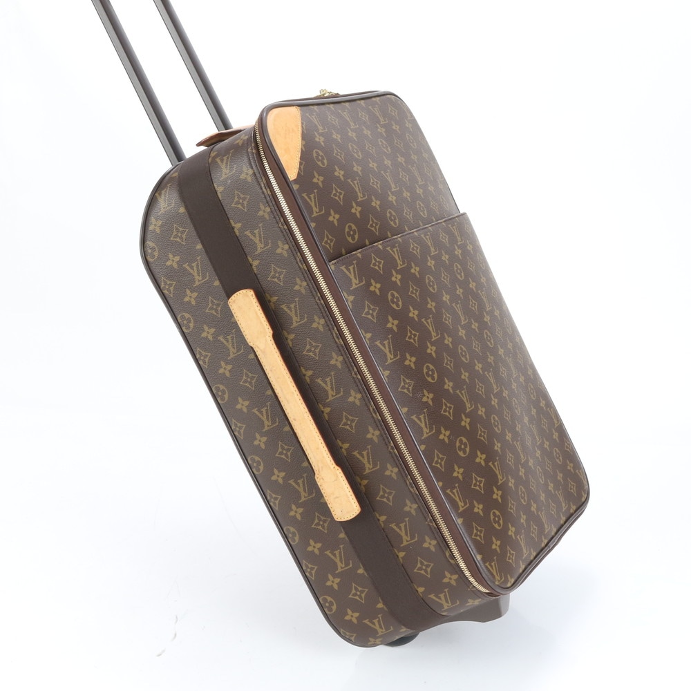 美品 モノグラム ペガス55 M23294 レザー×コーティングキャンバス スーツケース キャリーケース バッグ 出張 旅行 トランク A4 メンズ RUE CP35-5 中古