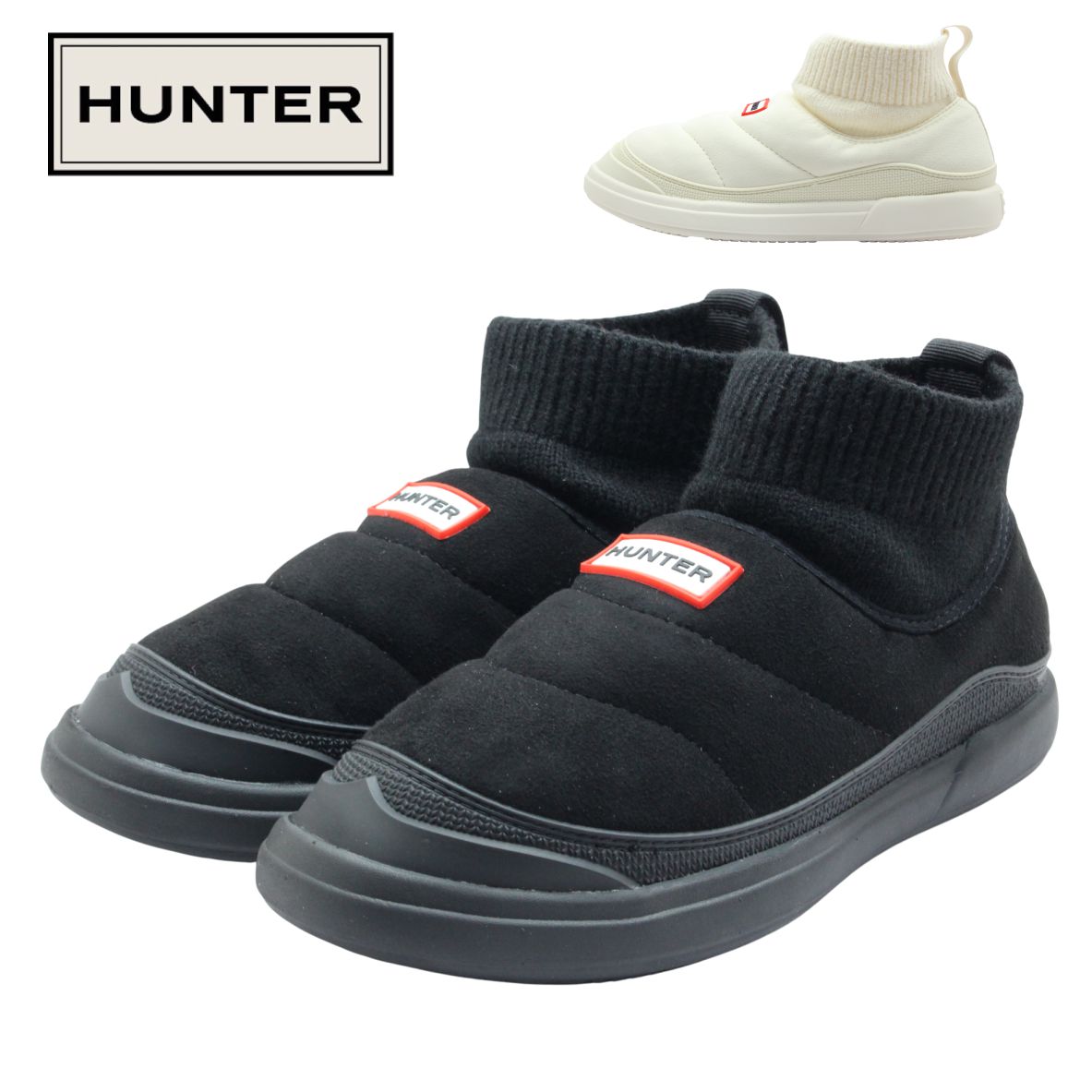 HUNTER ハンター UFS 7115 REN レディース ブーツ U IN/OUT FAUX SUEDE KNITTED CUFF BOOT インアウト フェイク スエード ニッテッド カフ ブー