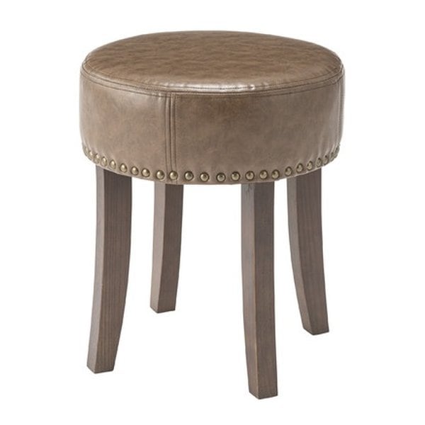 ボンデッドスツール ブラウン W35×D35×H40 IW-557BR