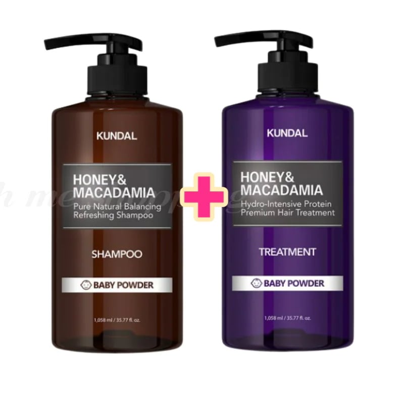クンダル ハニーアンドマカデミア [ベビーパウダーシャンプー1058ml&トリートメントセット1058ml]