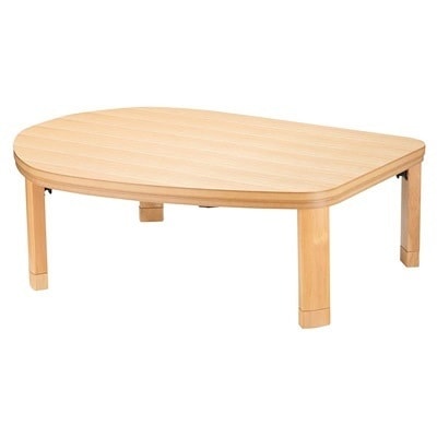 こたつ テーブル 国産 折脚フラットヒーターこたつ 120x90cm ローテーブル 日本製 折りたたみ マストバイ 11100382-be-na ビーンズ型 ナチュラル 【送料無料】【KK9N0D18