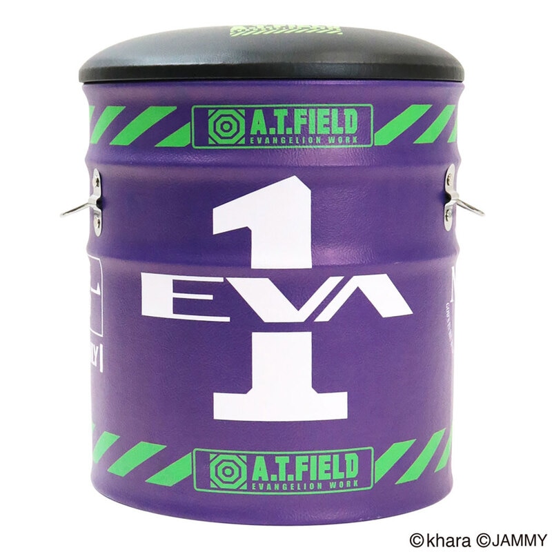 エヴァンゲリオン A.T.FIELD ペール缶スツール初号機 【 イス キャンプ アウトドア 椅子 腰掛 新世紀エヴァンゲリオン レジャー用品 キャンプ用品 アウトドアチェアー レジャーチェア アウト