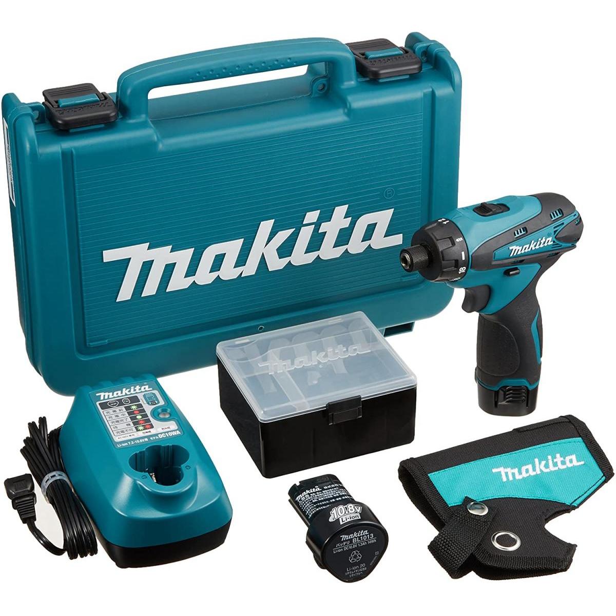 【在庫有・即納】マキタ makita 充電式ドライバドリル 10.8V 1.3Ah バッテリー2個付き DF030DWX