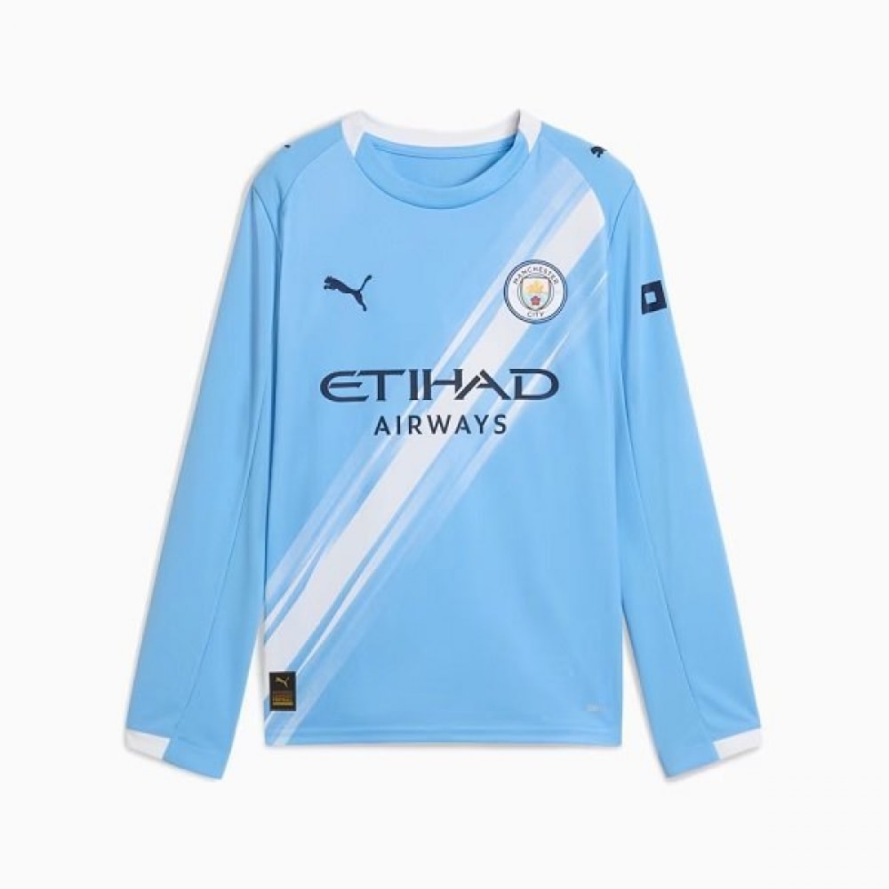 プーママンシティ 25/26 シーズンホームジャージージュニアロングスリーブジャージ 780341-01 MCFC ホームジャージーレプリカ LS Jr