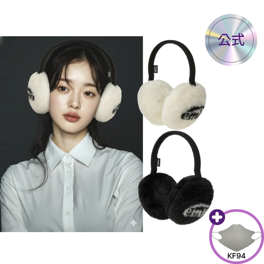【韓国人気マフ/プレゼント】 LOGO JACQUARD EAR MUFF (RENEWAL) 2色