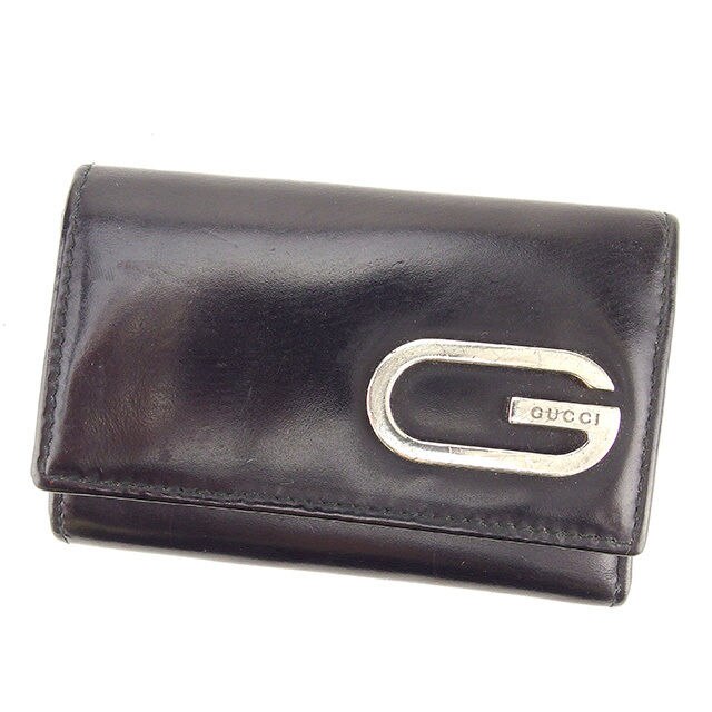 キーケース Gマーク ブラック シルバー 中古