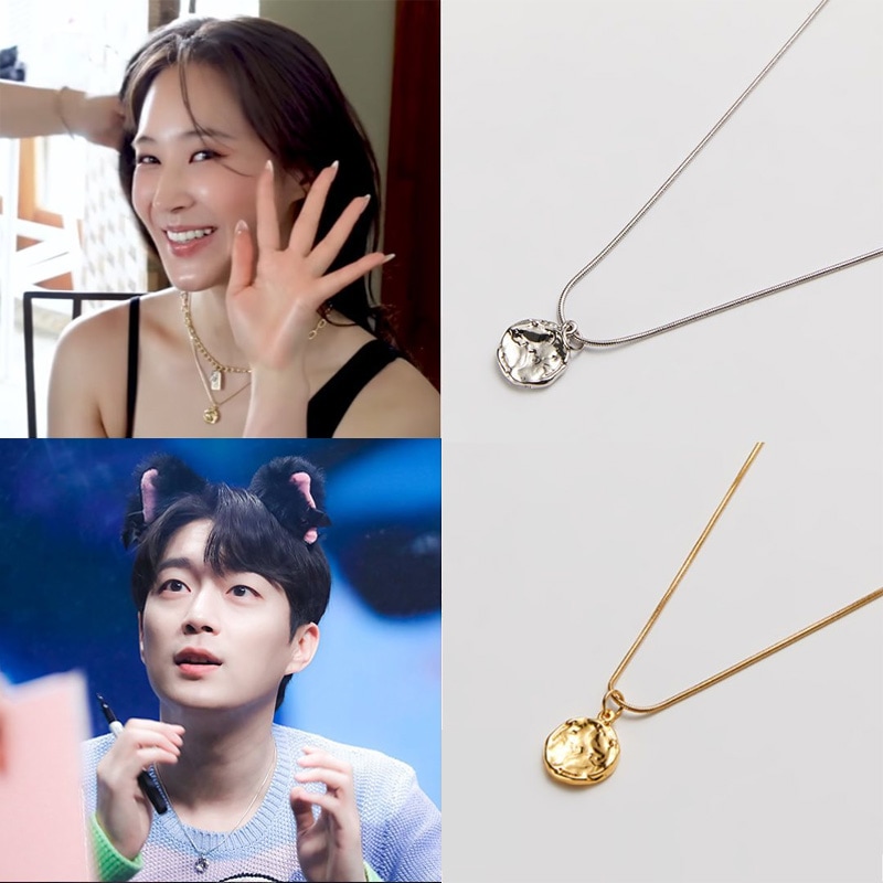 少女時代 ユリ ユンドゥジュン リヘイ ジェシー チャンギュリ着用/アンティーク ムーン コイン ネックレス(2color)