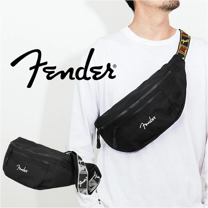 Fender フェンダー ボディバッグ ボディーバッグ 6050 通販 ウエストバッグ ボディバック ボディーバック 斜めがけ ななめがけ 小さめ 軽量 軽い 横型 横 ダブルファスナー メンズ レデ