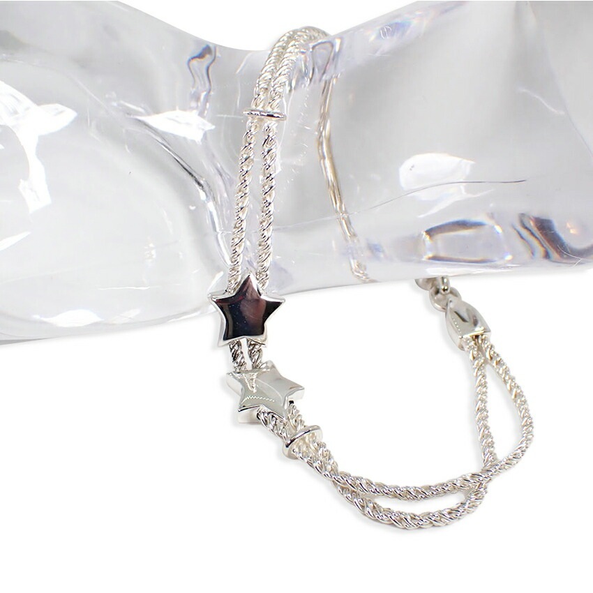 【中古】TIFFANY/ティファニー 925 スター ダブルロープ ブレスレット[g355-31］