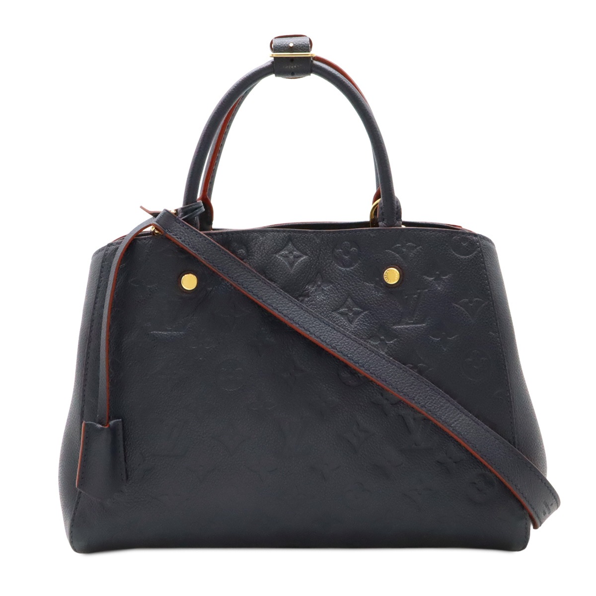 モノグラムアンプラント モンテーニュMM ハンドバッグ 2WAY ショルダーバッグ マリーヌルージュ 紺 M4274