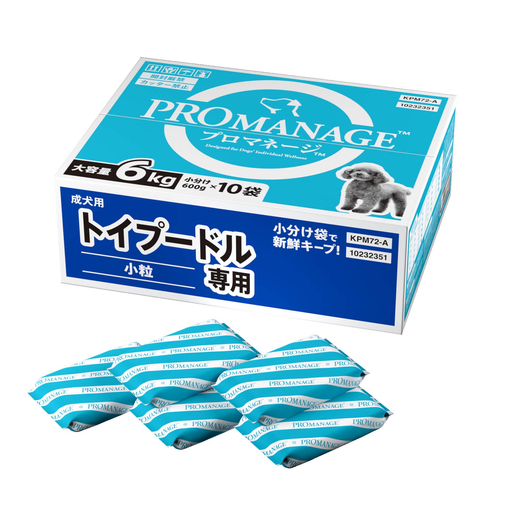 プロマネージ (PROMANAGE) ドッグフード 成犬用 トイプードル専用 6kg(600g×10袋入)【大容量】【目・皮膚・耳の健康維持 】【毛づやの健康サポート】【小分けタイプ】