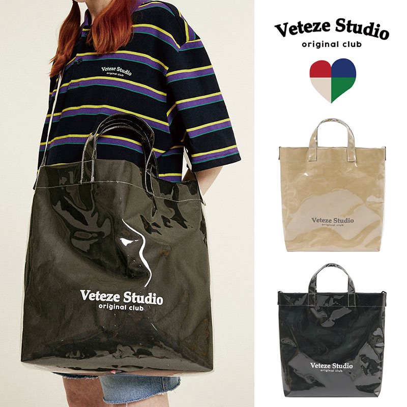 [VETEZE] Studio PVC Cross Bag 2way ベテゼ ショルダーバッグ 通学 大人かわいい サコッシュ レディース メンズ 韓国ファッション