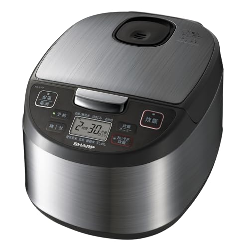 シャープ 炊飯器 5.5合 黒厚釜 球面炊き シルバー KS-S10J-S