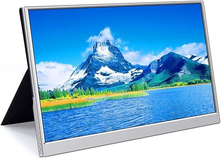 15.6インチモバイルモニター 1920x1080解像度 IPSタッチパネル モバイルディスプレイ 薄型 軽量 テレワーク 在宅 USB Type-C/Mini HDMI入力対応