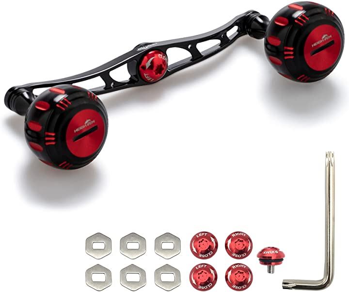 130mm ベイト リール ハンドル 70航空アルミ製 汎用社外品 Black＆Black 56(ブ