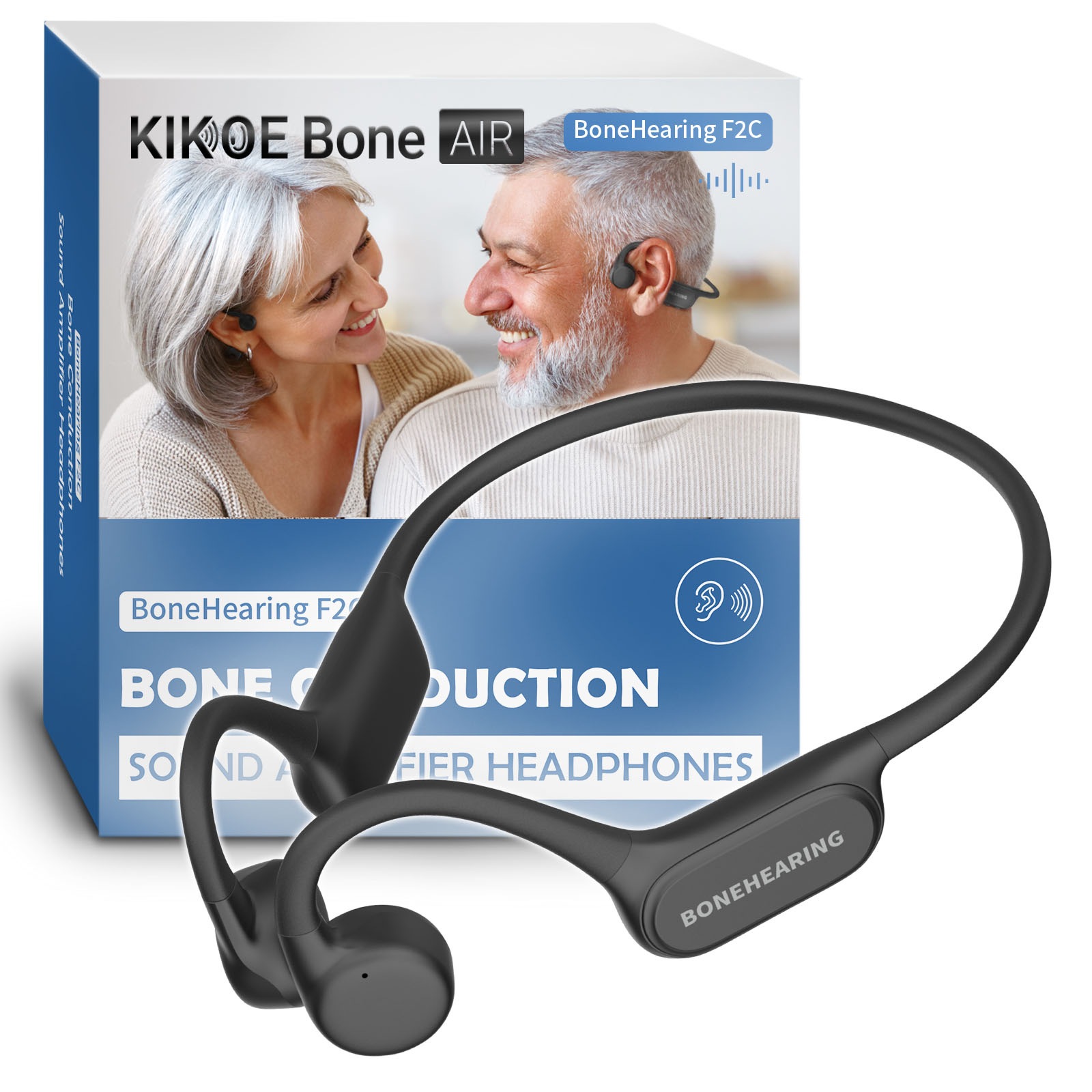 集音器 骨伝導 ワイヤレス KIKOE Bone Air 充電式 コードレス 高齢者 はっきり聞こえる集音器
