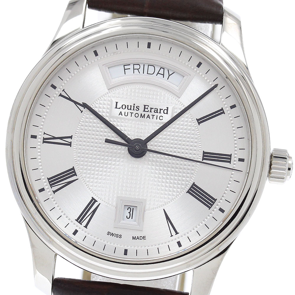 ルイ・エラール Louis Erard 67258AA21 ヘリテージ デイデイト 自動巻き メンズ 良品 _957250【中古】