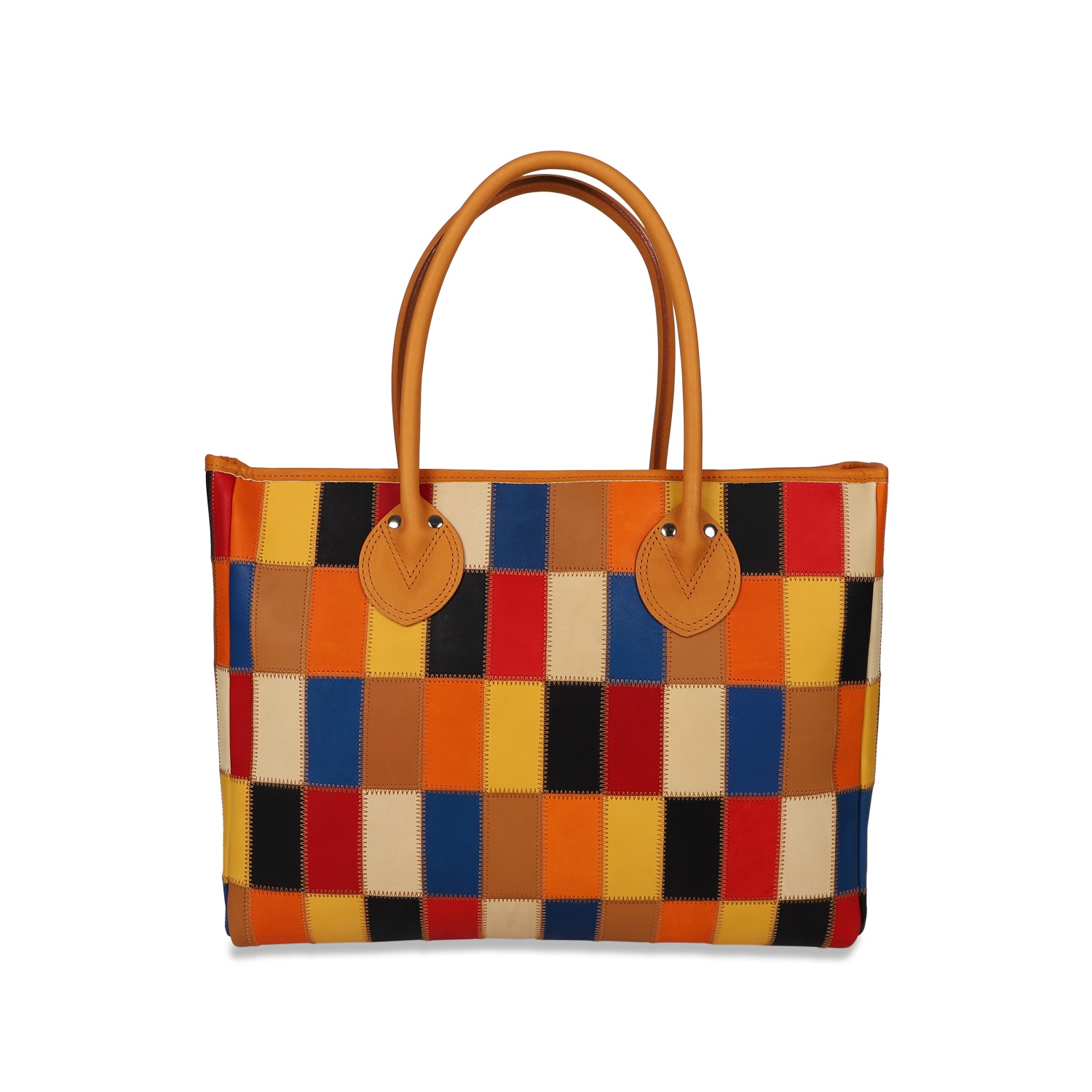 トートバッグ メンズ レディース パネルレザー 横型 マルチカラー DPC260M