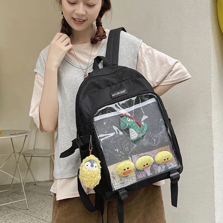 【1つ買うと1つ無料】【メガ割 】痛バッグ リュック a4 痛バ クリア 推しバッグ 推し活 缶バッチ ビニールバッグ 可愛 かわいい おしゃれ 透明 透明バッグ ヲタク オタクバッグ オタク おたく 9,305円