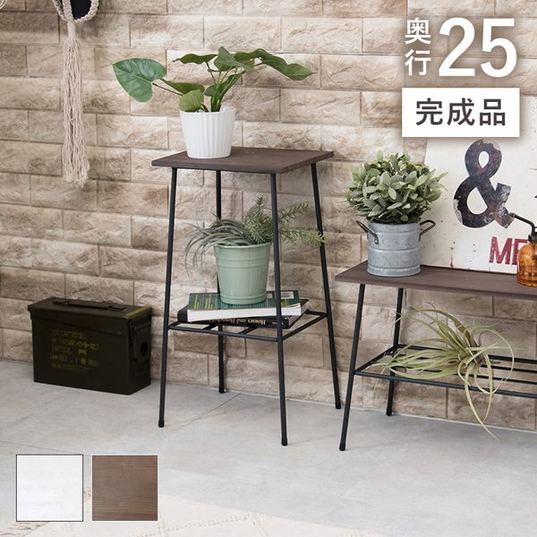 2段ラック スリムラック 壁面 ディスプレイラック ミニテーブル 幅30 奥行25 高さ55cm 完成品