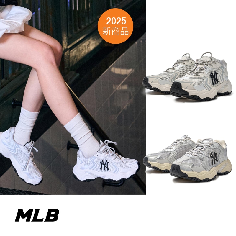 [2025S 新商品] 3ARNSPL4N カーゴ チャンキー ニューヨーク ヤンキース 男女共用 シューズ 靴 スニーカー 身長アップ 厚底スニーカー