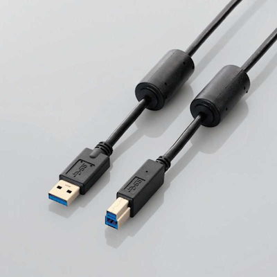 他サイト： エレコム　ELECOM　3.0m USB3.0ケーブル AB　USB3-BF30BKの商品画像