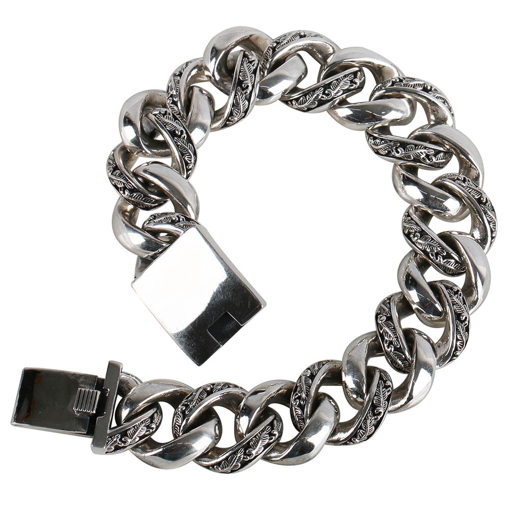 925 太幅喜平ブレスレット フェザー [bs135] 44,759円