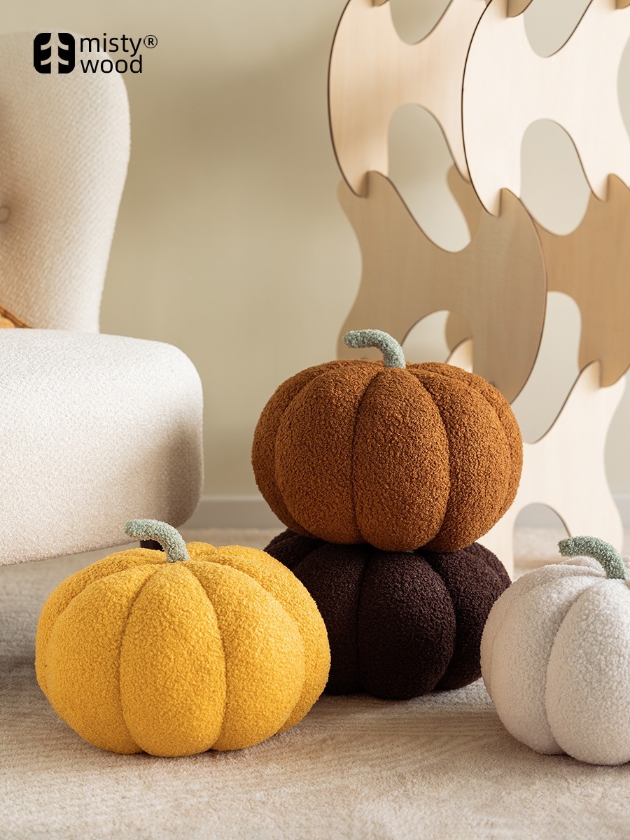 ミスティフォレストリトルパンプキンピローかわいい出窓クッションソファリビングルームベッドサイドクッションインズスタイル床座り名