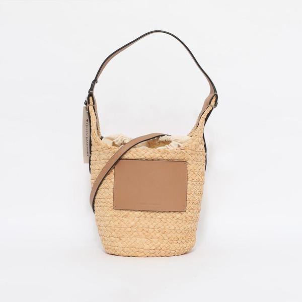 26SS 니시다 라피아 여성 버킷백 BAG51961 ナチュラルキャラメル