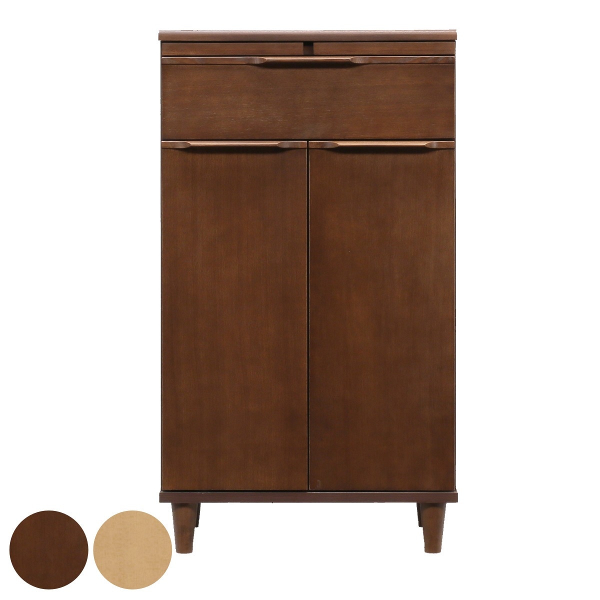 マルチキャビネット ハイタイプ 引出し スライドボード付 突板仕上げ 幅60cm 仏壇台 スライド棚 引き出し収納 木目 コンパクト 収納棚 完成品 仏壇チェスト 収納 キャビネット ブラウン 35,620円