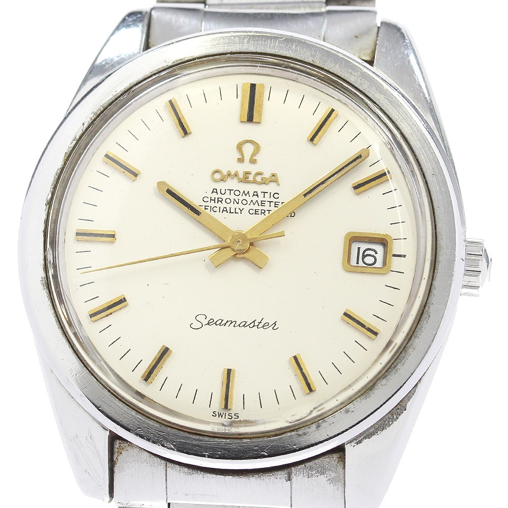 オメガ OMEGA 166.028 シーマスター デイト cal.564 キャタピラブレスレット 自動巻き メンズ _830467【中古】