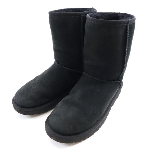 ムートン ブーツ 24 ブラック レディース 古着