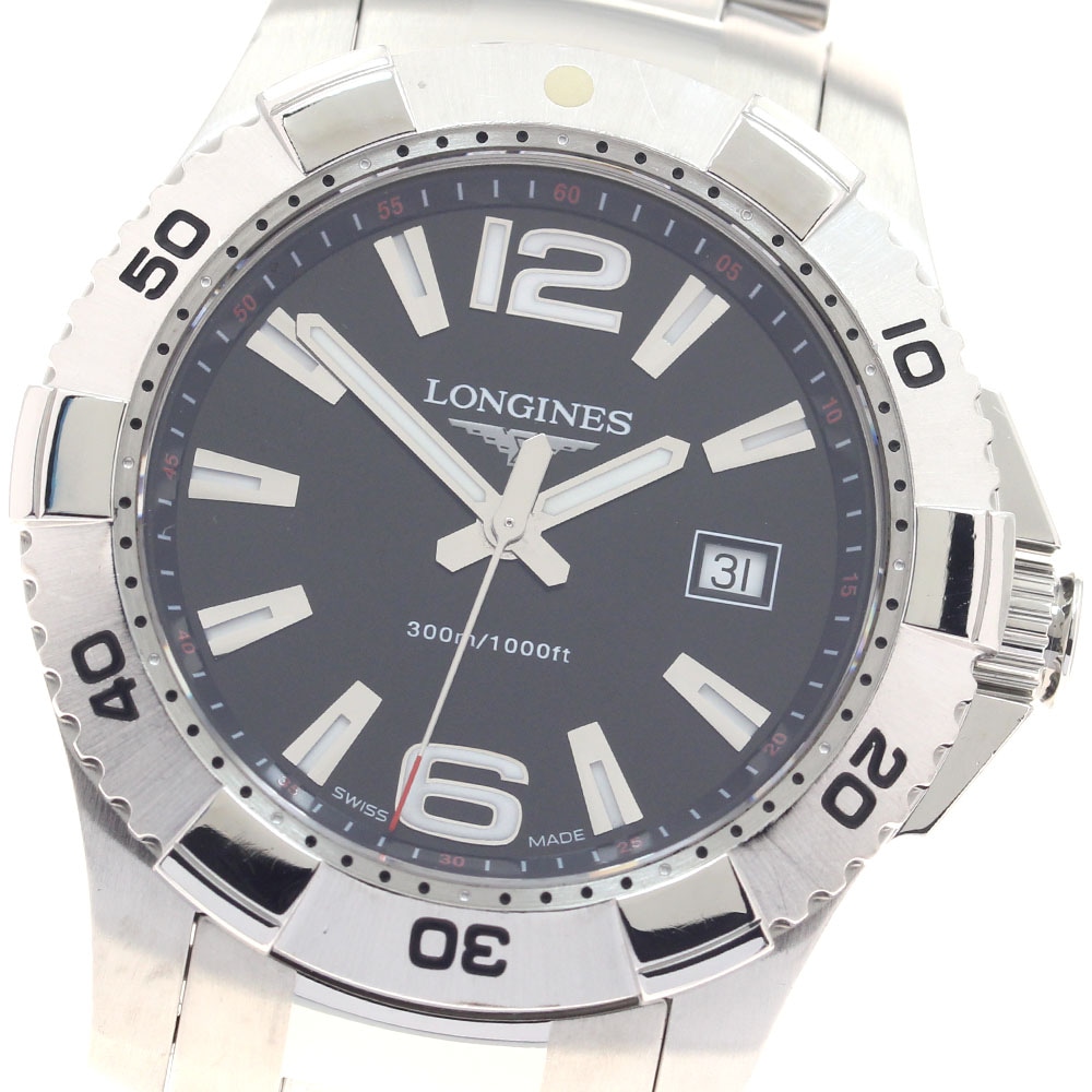 ロンジン LONGINES L3.647.4 ハイドロコンクエスト デイト クォーツ メンズ _944922【中古】