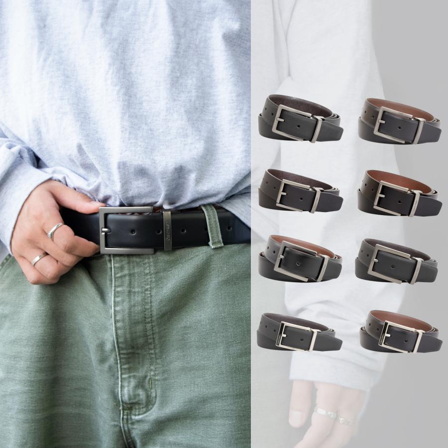 カルバンクライン ベルト メンズ リバーシブル ビジネス カジュアル 48 ブラックブラウン CALVIN KLEIN　riv