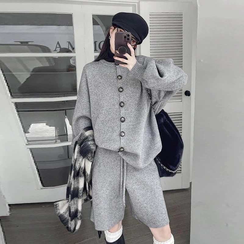 【急速出荷】秋冬新品 ニットセット 上下セット おしゃれ 関連商品は店で購入可能 レディース セットアップ メガ割