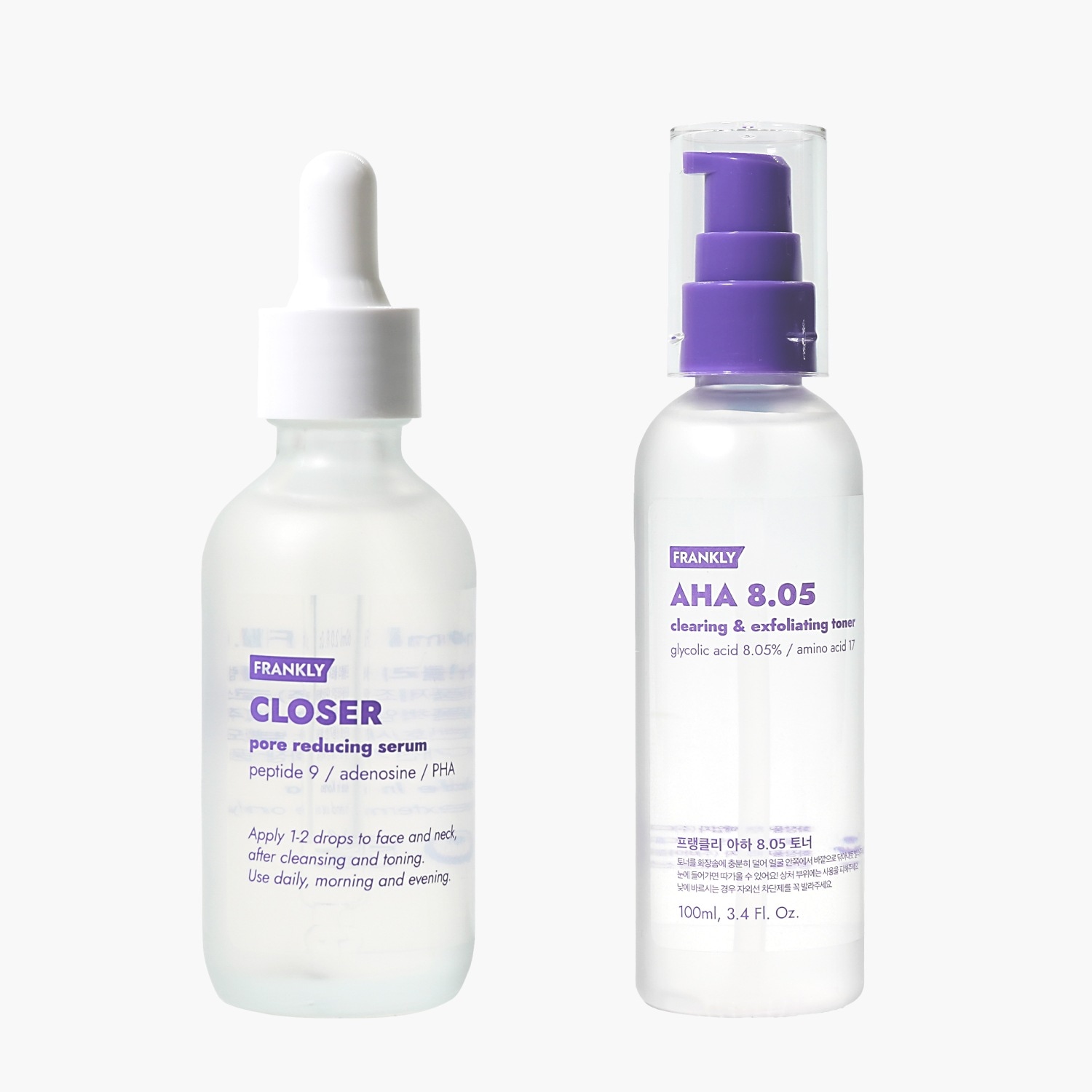 [毛穴ケア] AHAトナー100mL + クローザーセラム60m