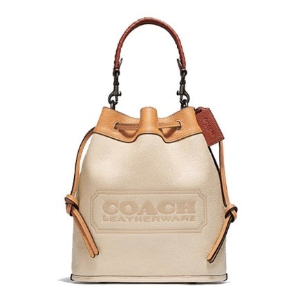 FIELD BUCKET BAG IN COLORBLOCK C3851 PEBBLE LEATHER