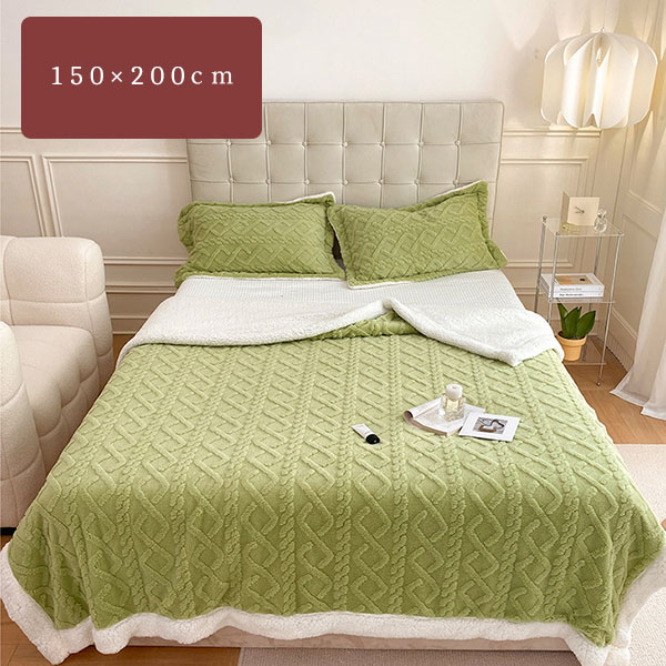 毛布 ボア ブランケット 150200 フランネル マイクロファイバー あったか 暖かい 保温性 もこもこ おしゃれ 寝具 秋冬 インテリア