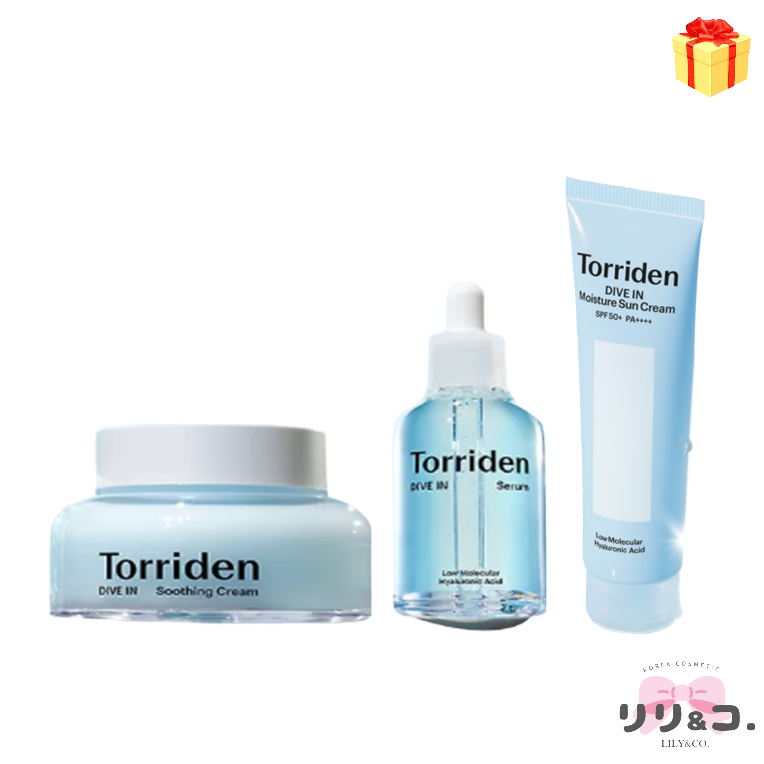 [BEST 企画商品 3種] ダイブイン低分子ヒアルロン酸セラム 50ml + スージングクリーム 100ml + ウォータリー日焼け止め 60ml 韓国コスメ 公式 韓国人気 水分 日焼け止め 6,490円