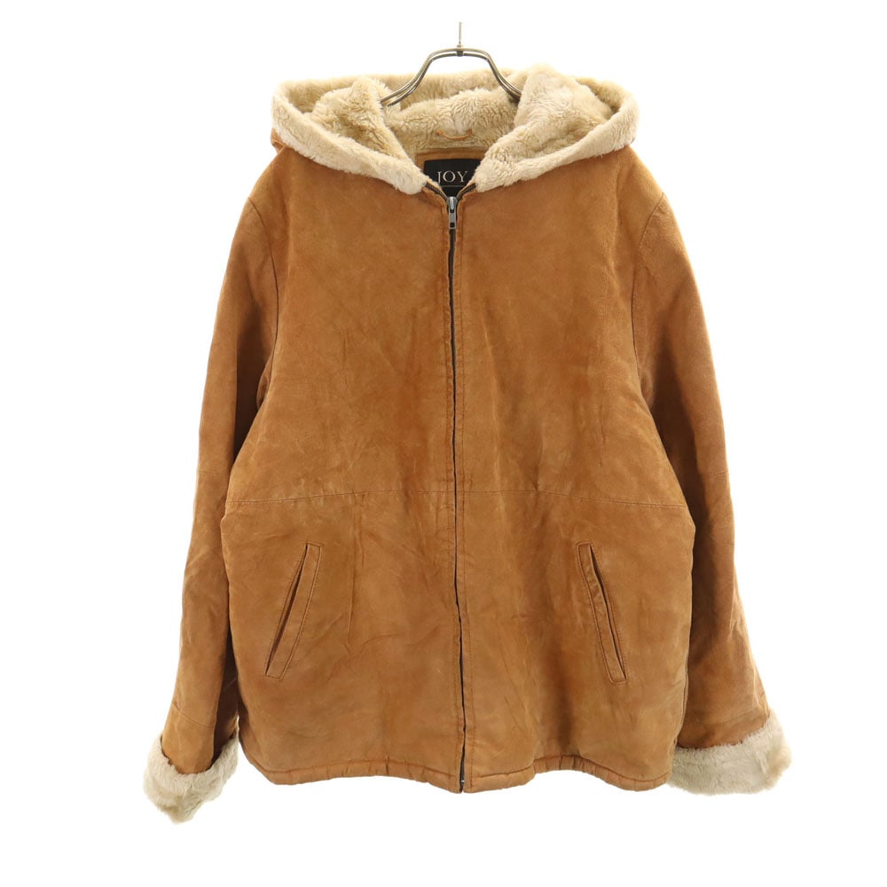 ジョイ 90s オールド スエード レザージャケット 48 キャメル JOY 裏ファー メンズ