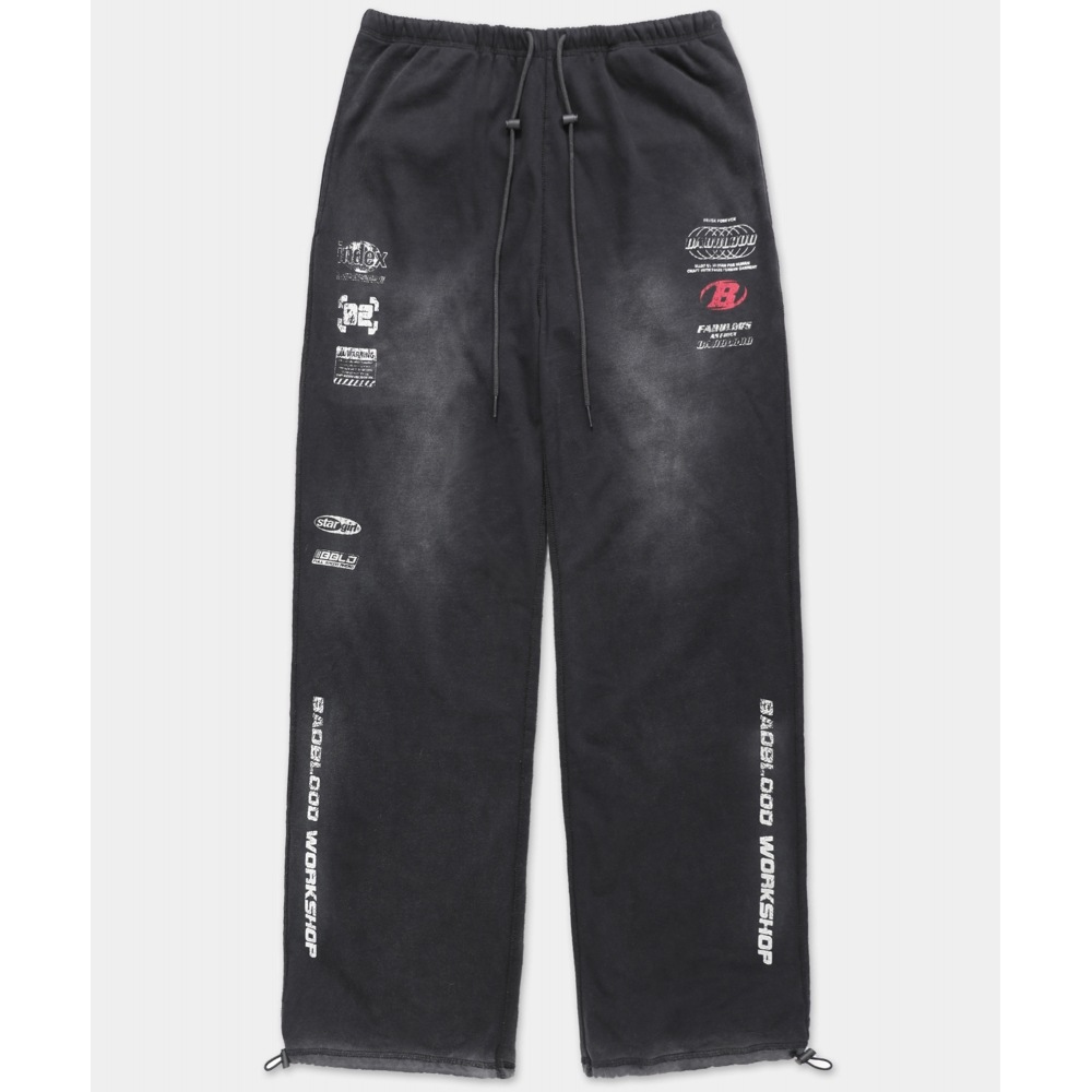 バッドブラッド F1 オールドエフェクトジョガー-ブラック