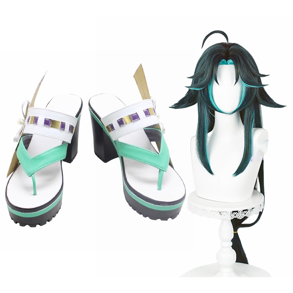 八重魈子 八重神子 コスプレ靴 ブーツ ウィッグ付き コスプレ 演出服 アニメ 祭り ハロウィン クリスマス 学園祭 文化祭 仮装