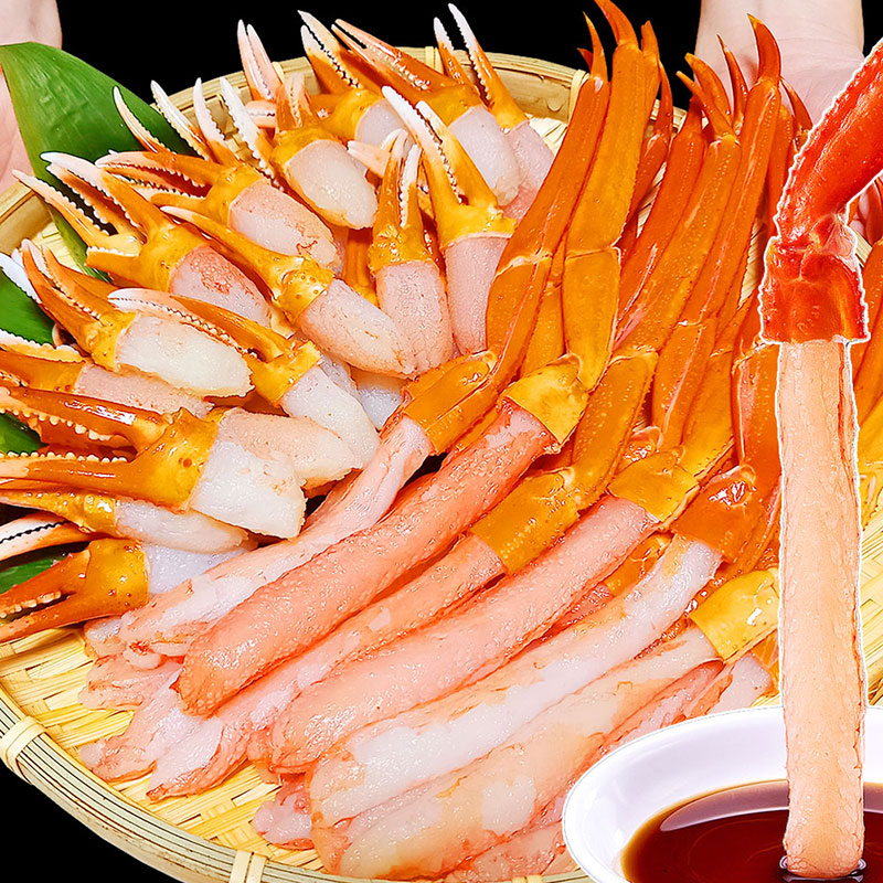 カニ大感謝 福袋 刺身用 北海道産 紅ズワイガニポーション (500g) & カニ爪ポーション (500g) 合計1kg 大容量 カニポーション セット かに 蟹 かにしゃぶ 小さめサイズ