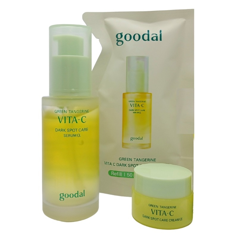 【1+1】グリーンタンジェリン ビタC ダークスポットケア セラム アルファ 本品50ml + リフィル50ml (+ クリーム10ml)